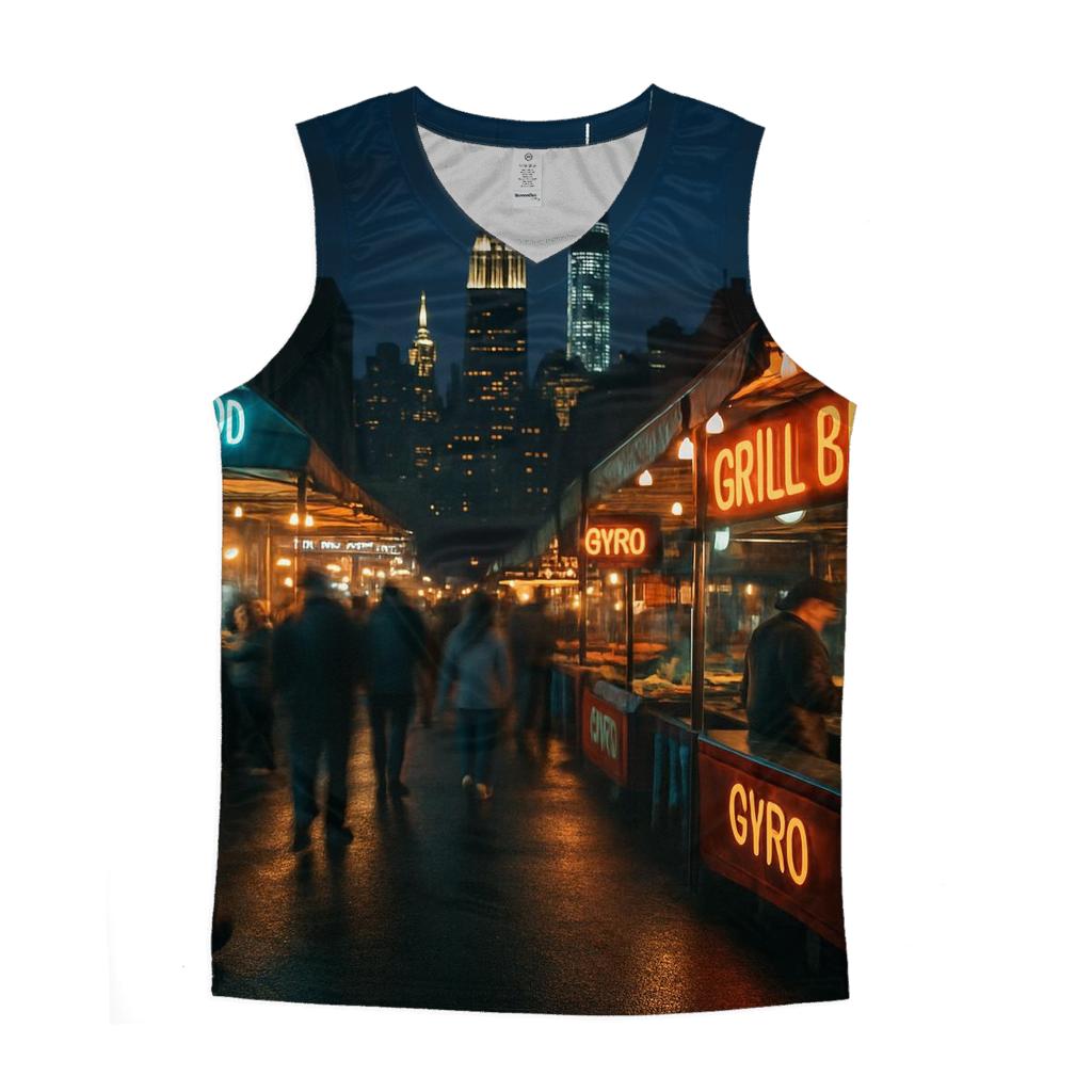 Night Market Alley With Skyline Vista sports performance tank tops