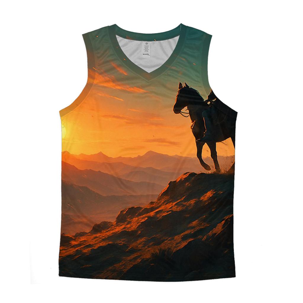 Sunrise Mountain Biking trendy fitted tank tops