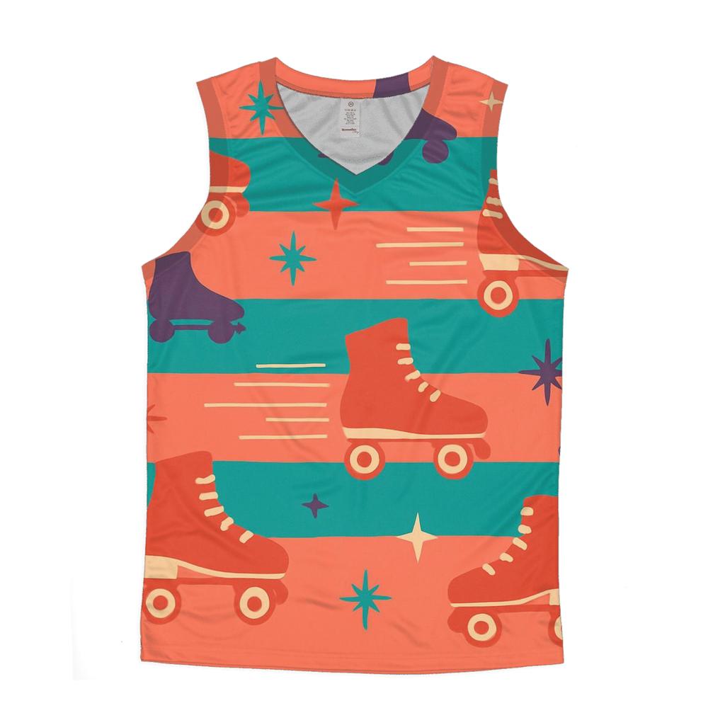 Roller Rink Stripes casual summer tank tops