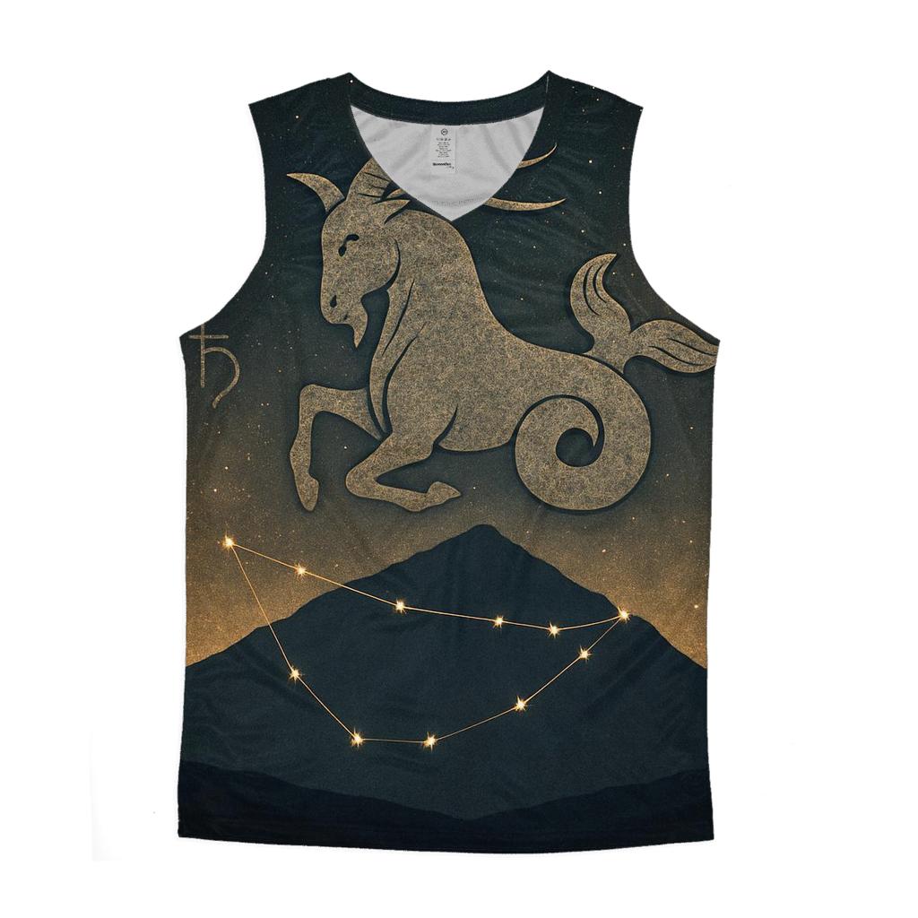 Capricorn Mountain Goat Nebula stylish racerback tanks