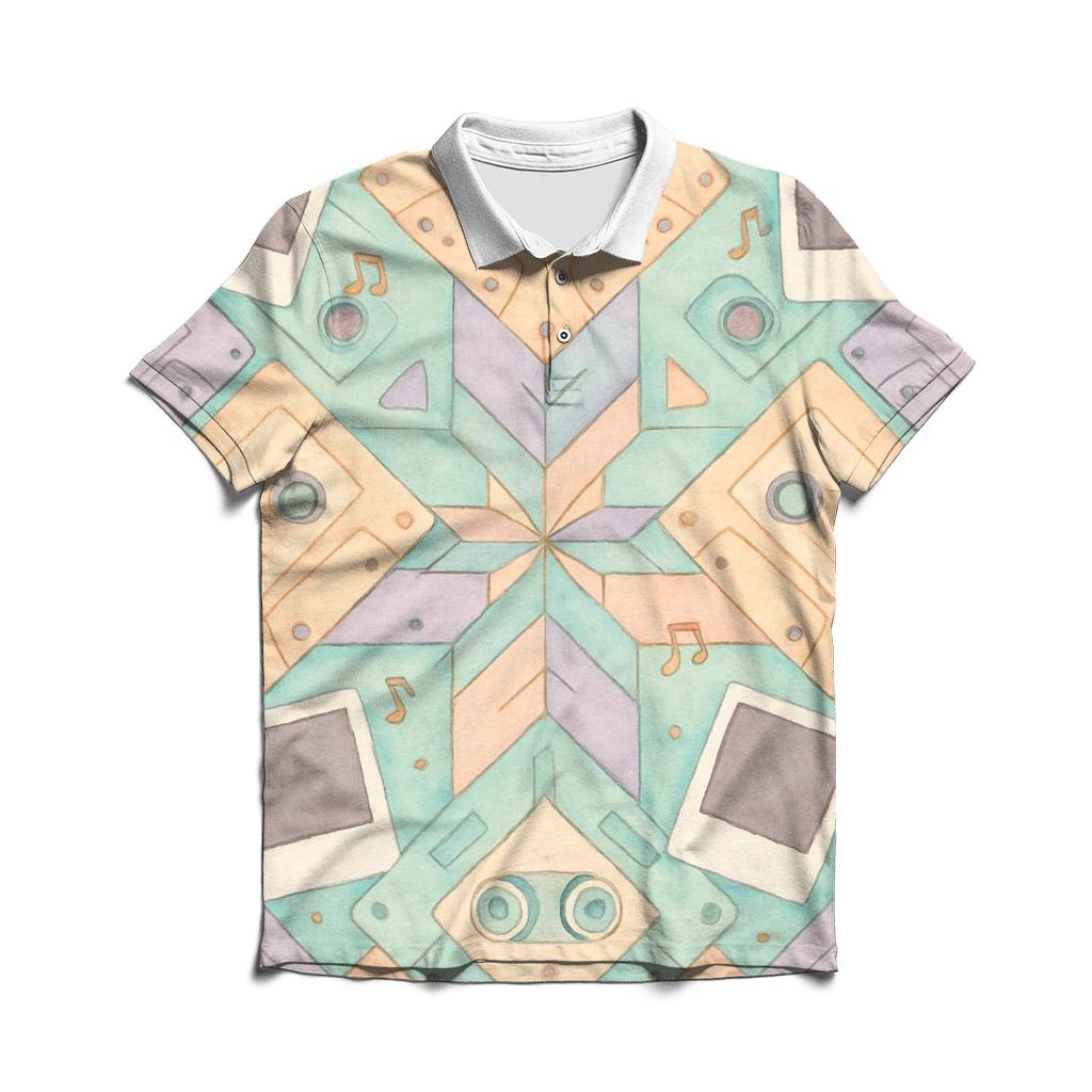 Cassette Kaleidoscope stylish collar polo tees
