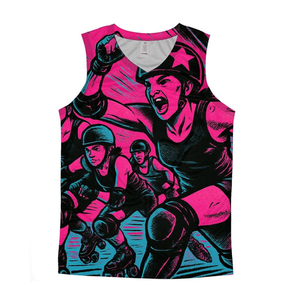 Roller Derby Neon Riot personalized athletic tanks