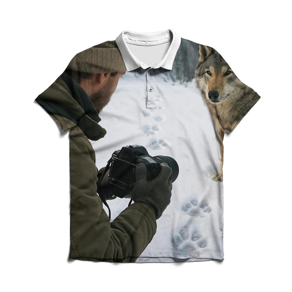 Snow Tracking Field Study premium cotton polo shirts