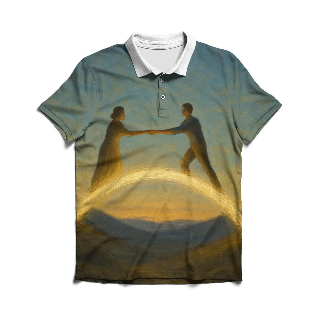 The Invisible Bridge embroidered polo tops