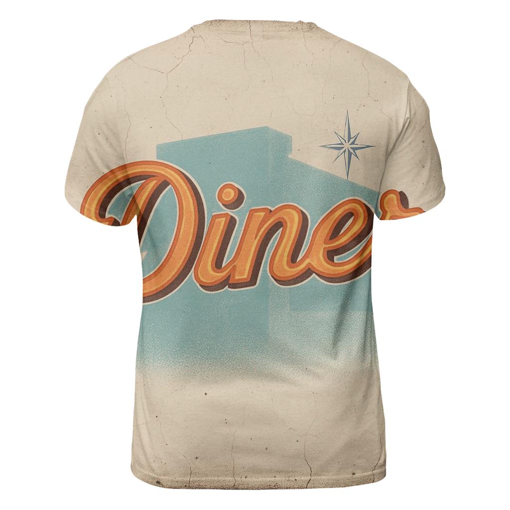 Distressed Diner Neon Sign designer pattern shirts
