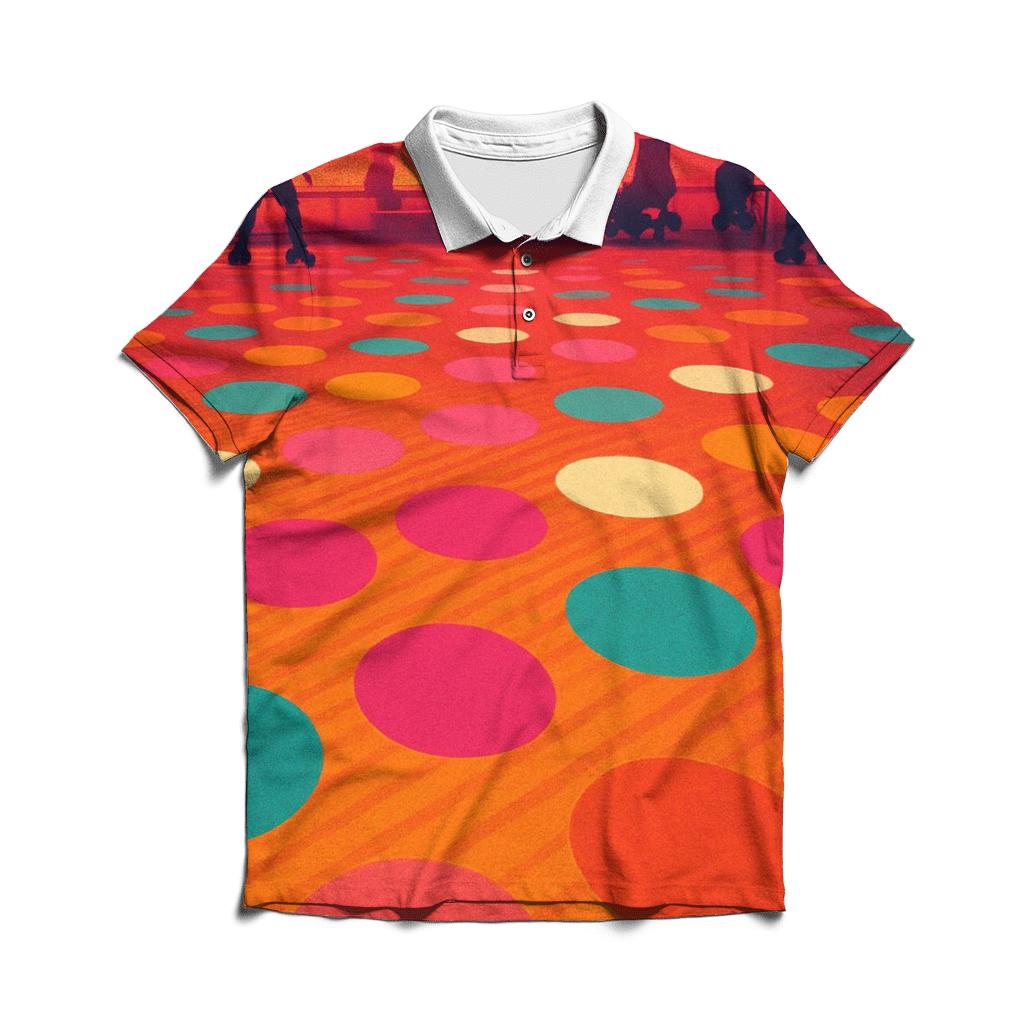 Orange Roller Rink stylish collar polo tees