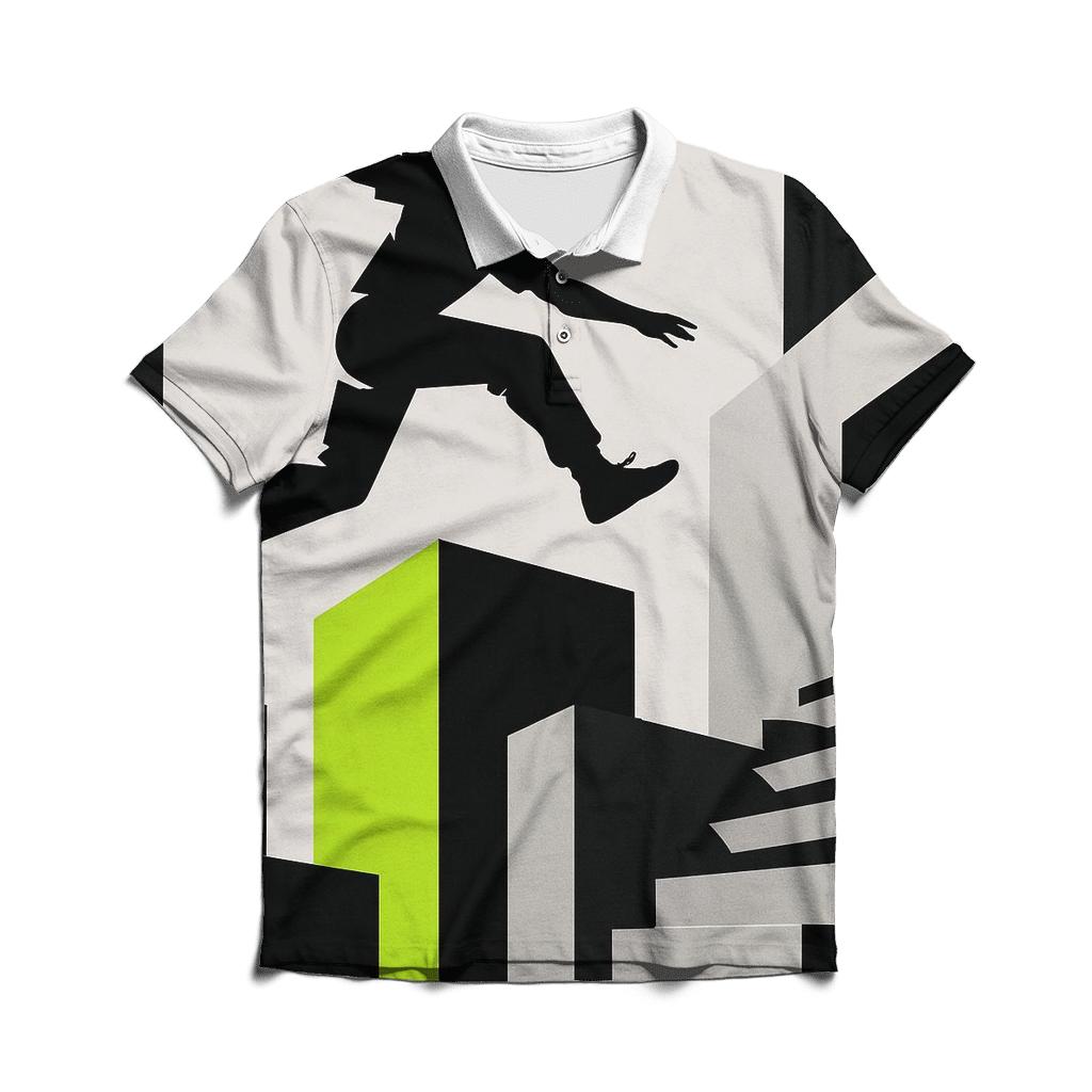 Parkour Urban Geometry casual sports polo shirts