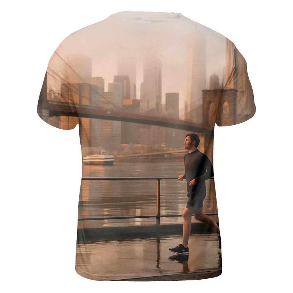 Sunrise Reflections Over Lower Manhattan statement graphic shirts