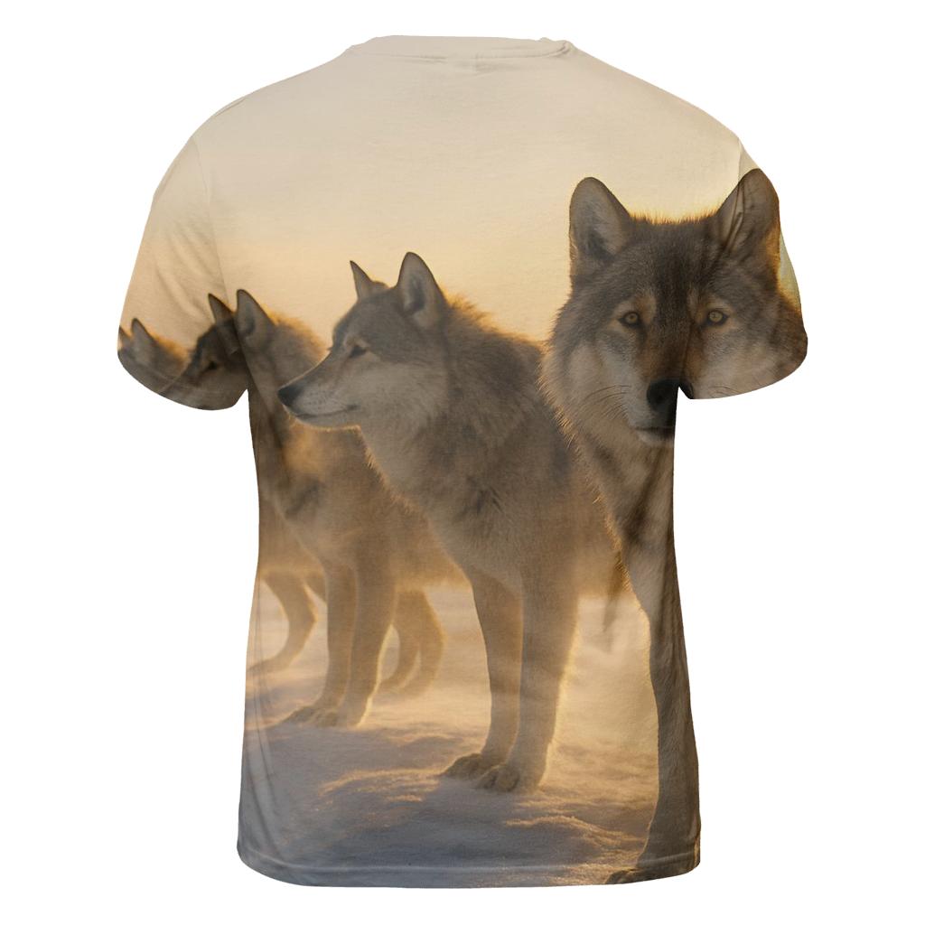 Northern Pack At Dawn creative print fashion shirts