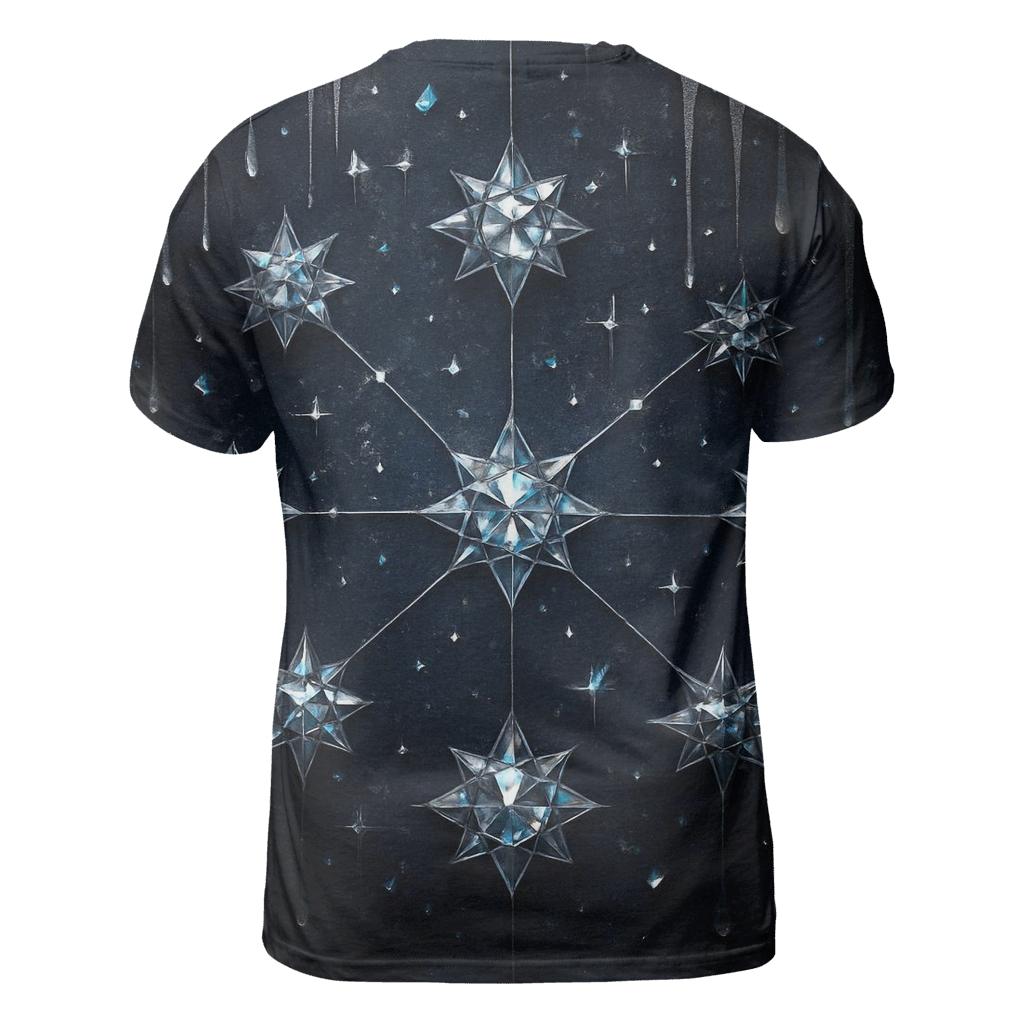 Midnight Prism Constellation artistic all-over print tops