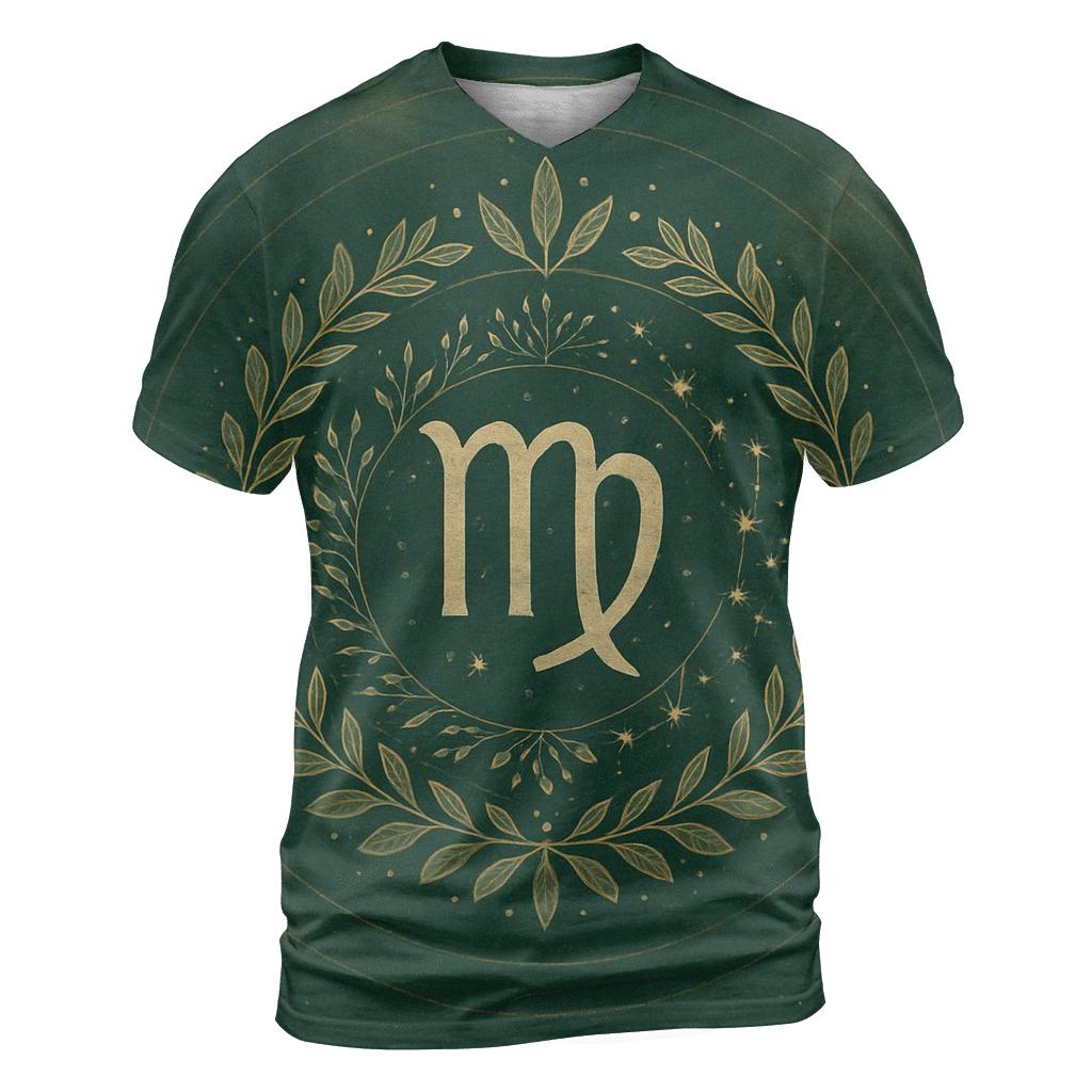 Celestial Virgo Earth Mandala statement graphic shirts