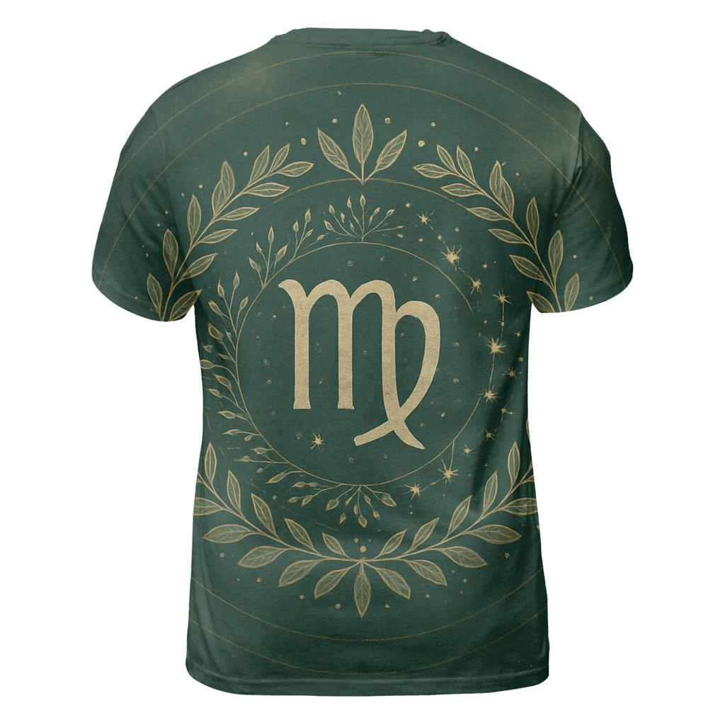 Celestial Virgo Earth Mandala statement graphic shirts