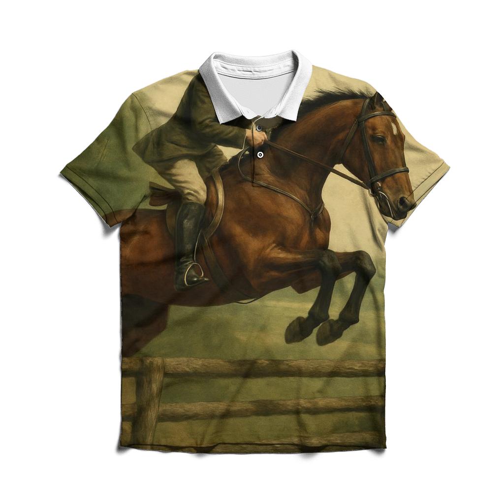 Equestrian Jump Classic embroidered polo tops