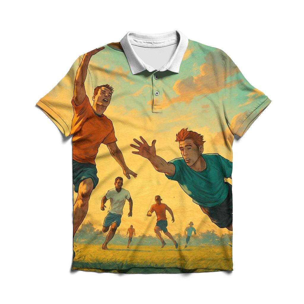 Ultimate Frisbee Sunset Game personalized polo shirts