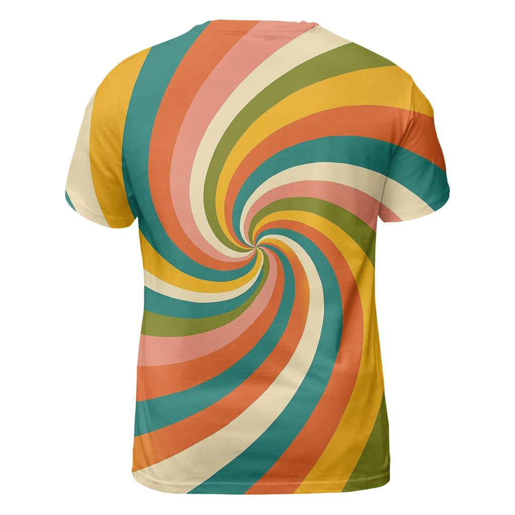 Groovy Rainbow Swirl trendy printed shirt styles