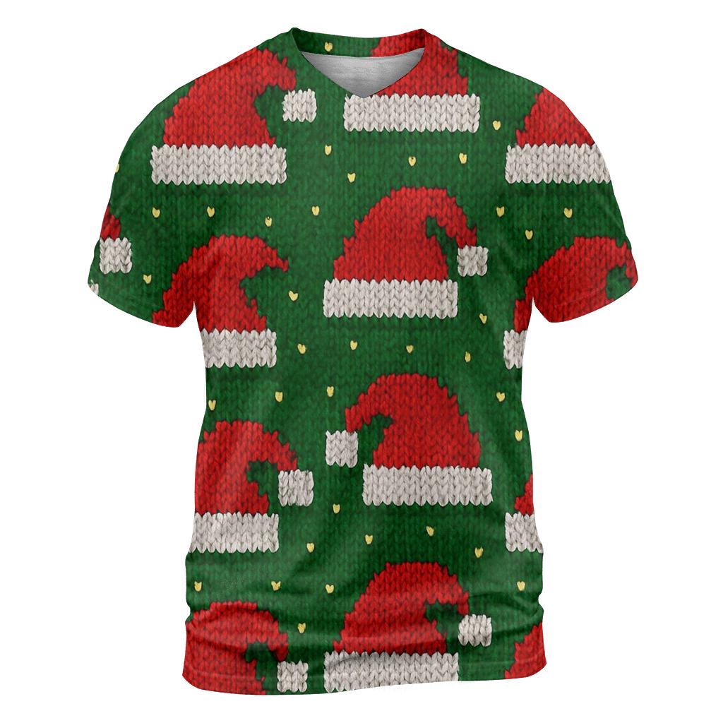 Santa Hat Scatter Bands Design creative print fashion shirts