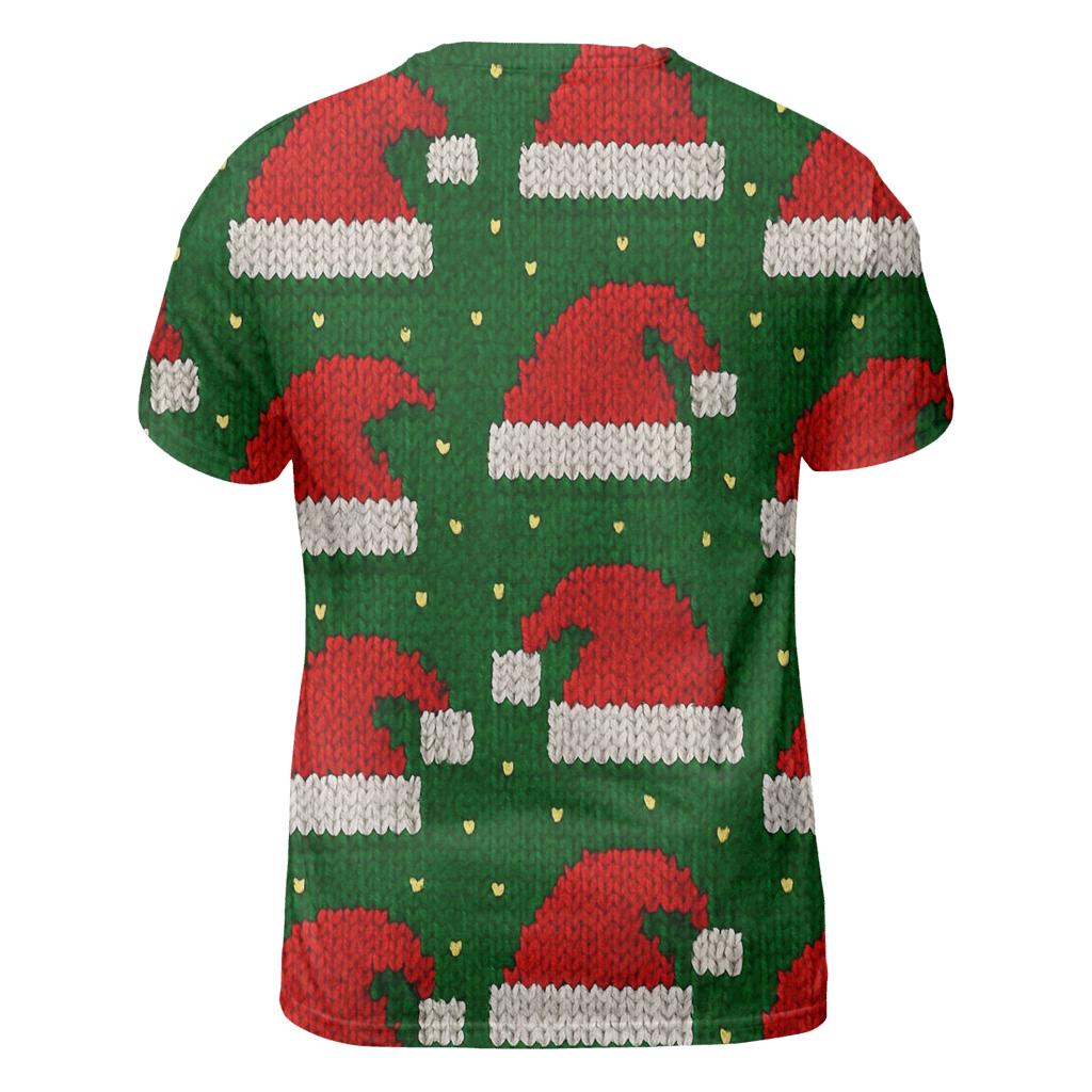 Santa Hat Scatter Bands Design creative print fashion shirts