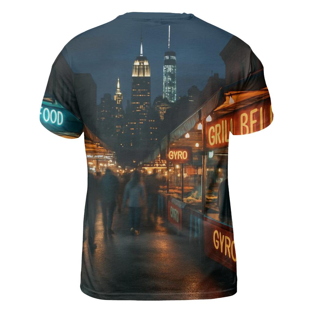 Night Market Alley With Skyline Vista custom all-over print shirts