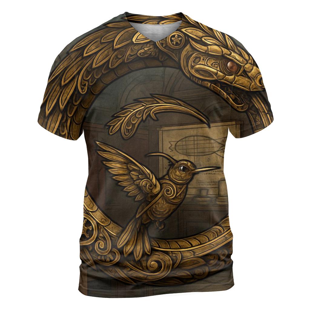 Clockwork Ouroboros Aviary creative print fashion shirts
