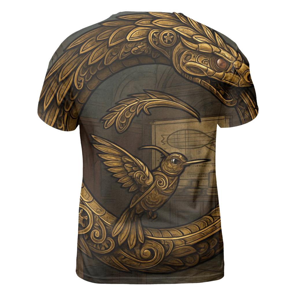 Clockwork Ouroboros Aviary creative print fashion shirts