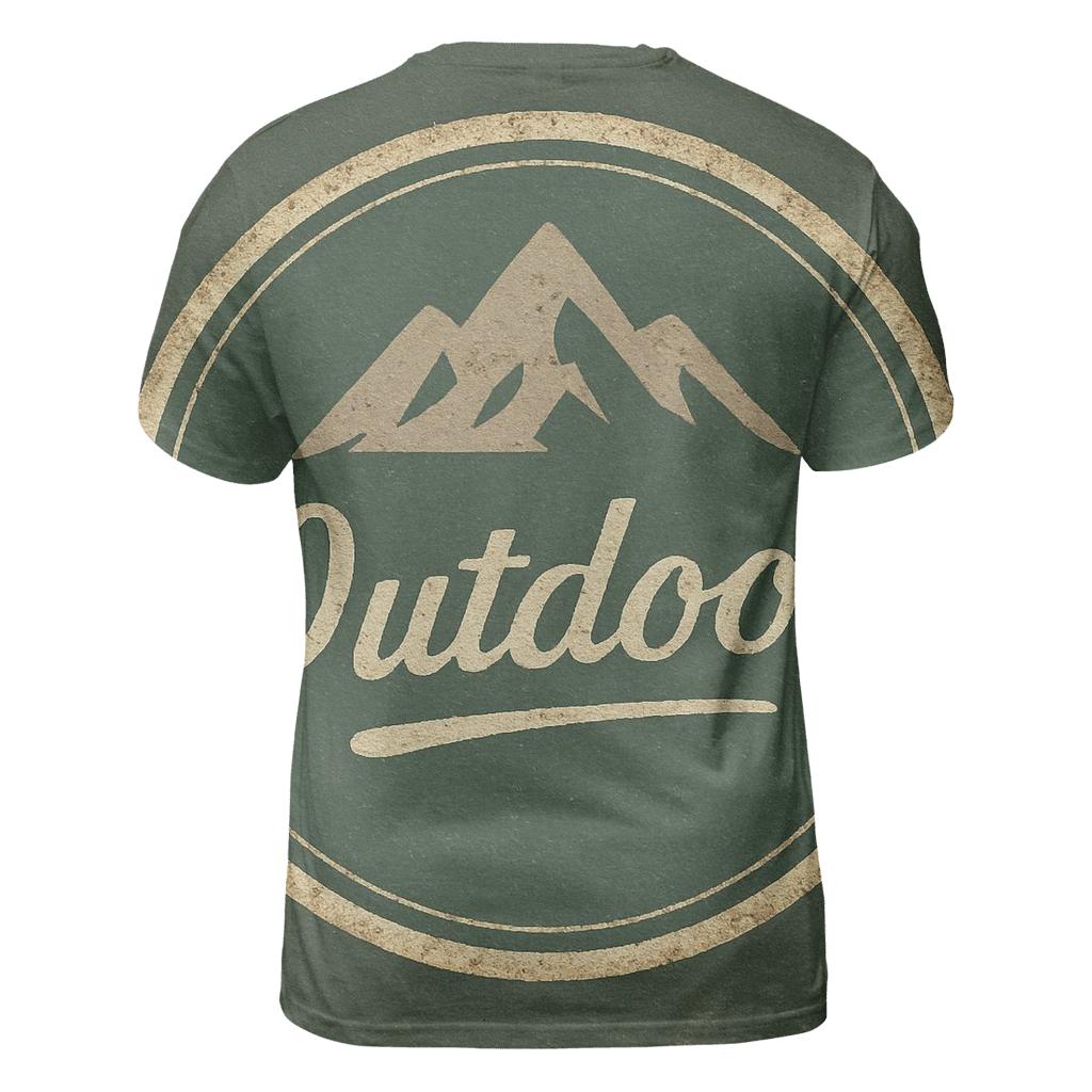 Weathered Mountain Lodge Badge designer pattern shirts