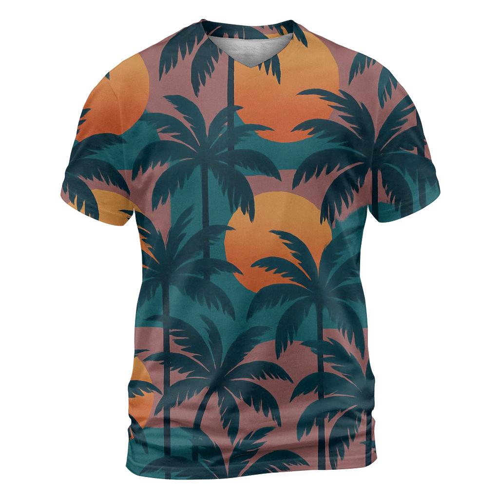 Synthwave Palm Mosaic unique graphic print tees
