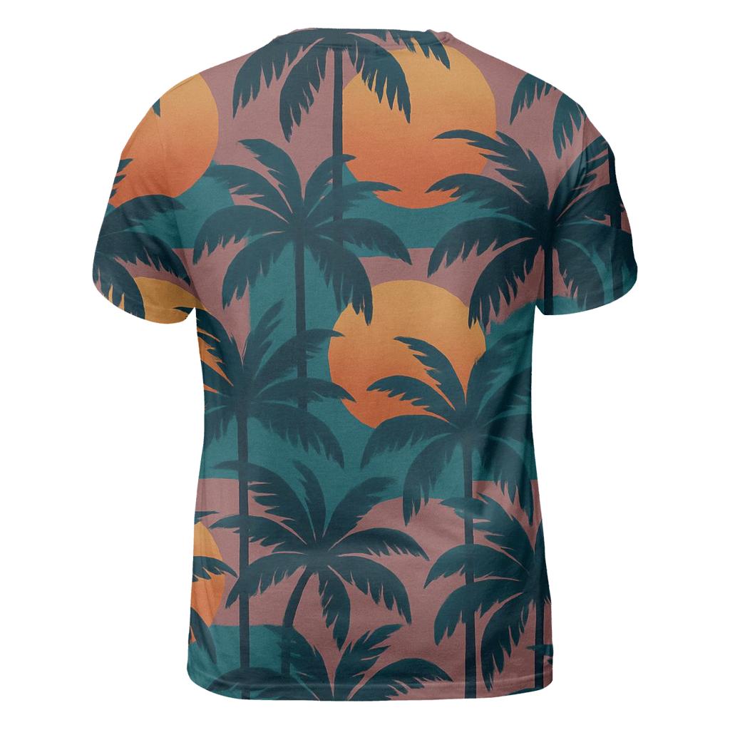 Synthwave Palm Mosaic unique graphic print tees