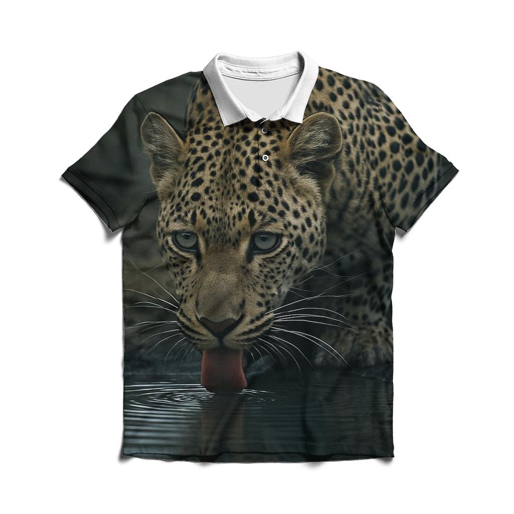Shade Pool Vigil African Leopard premium cotton polo shirts