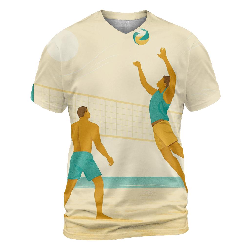Coastal Beach Volleyball statement graphic shirts