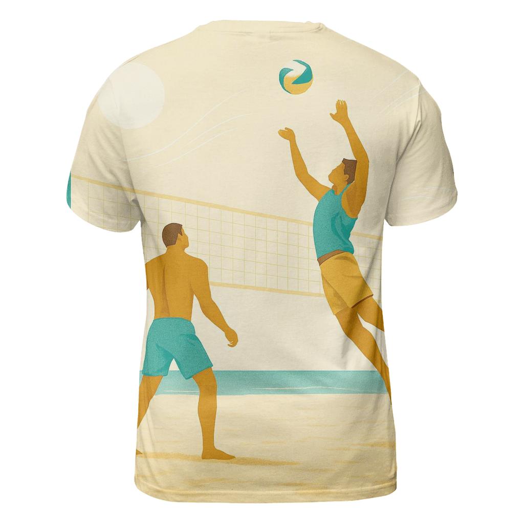 Coastal Beach Volleyball statement graphic shirts