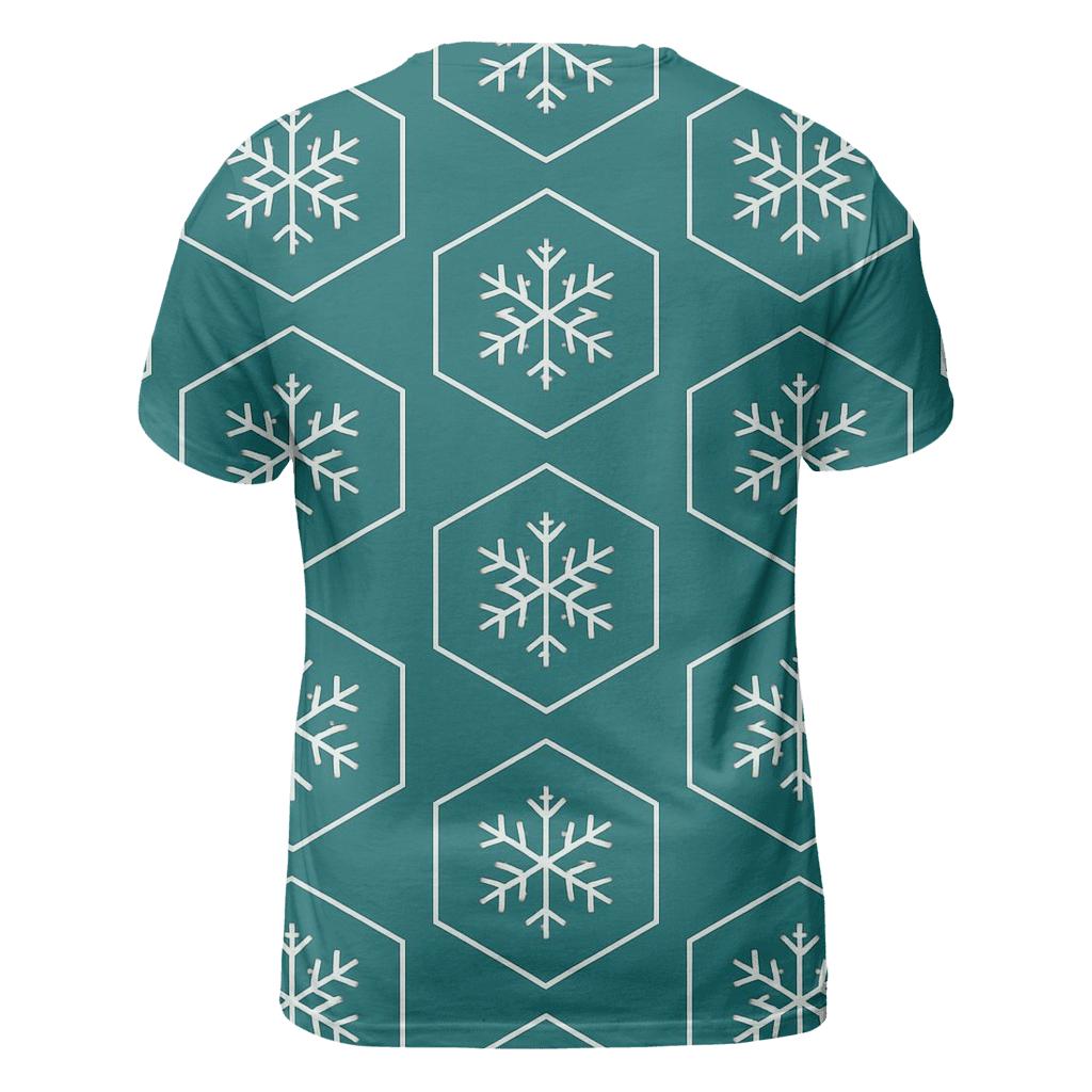 Snowflake Grid artistic all-over print tops