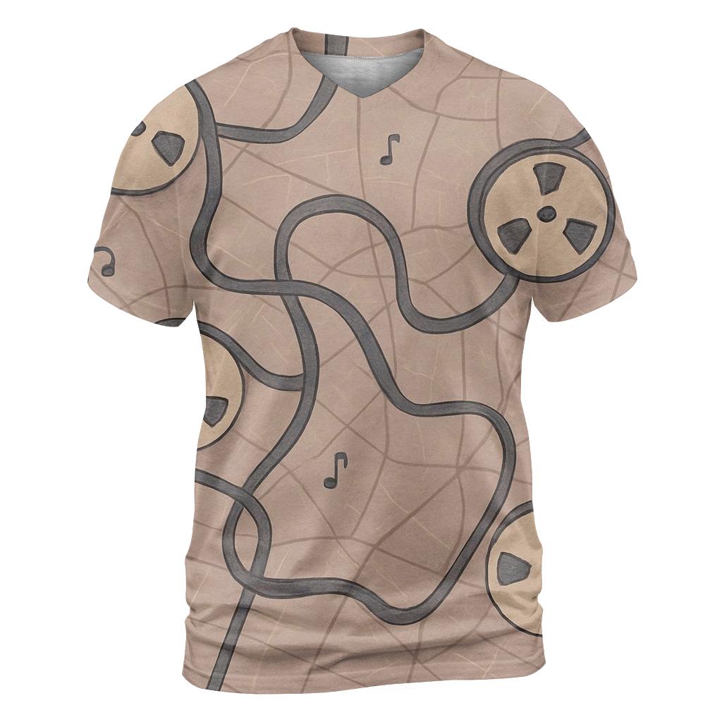 Tape Rewind Map designer pattern shirts
