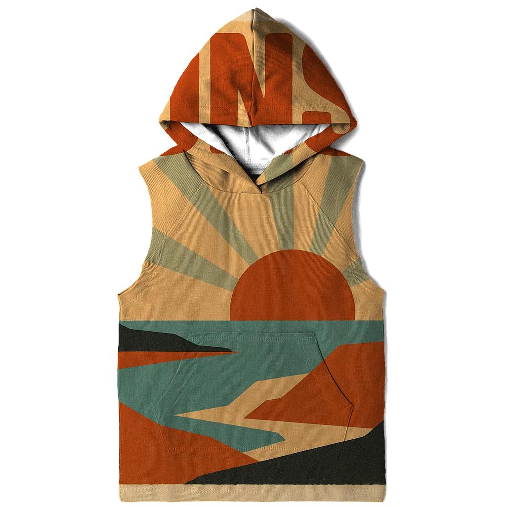 Vintage Travel Poster Sunset heavyweight hoodies