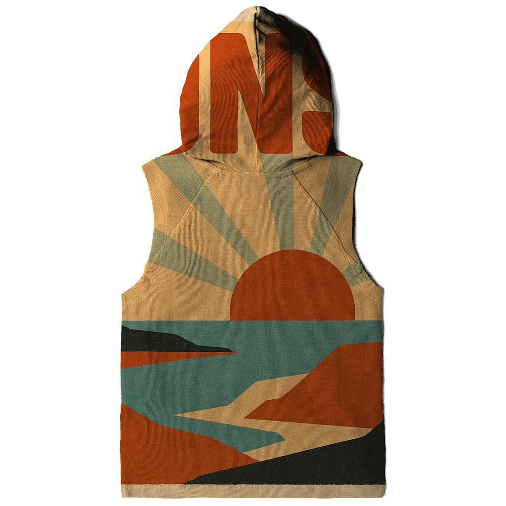 Vintage Travel Poster Sunset heavyweight hoodies