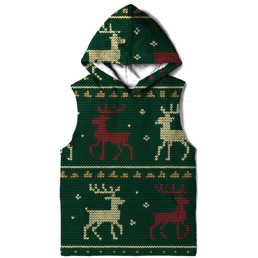 Reindeer Ribbon Carousel Design lightweight hoodies
