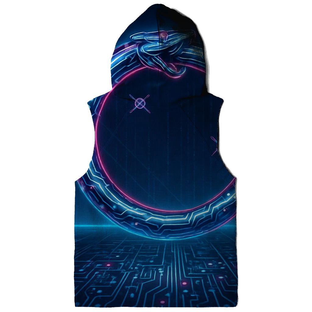 Chromatic Neon Ouroboros Circuit hoodie styles