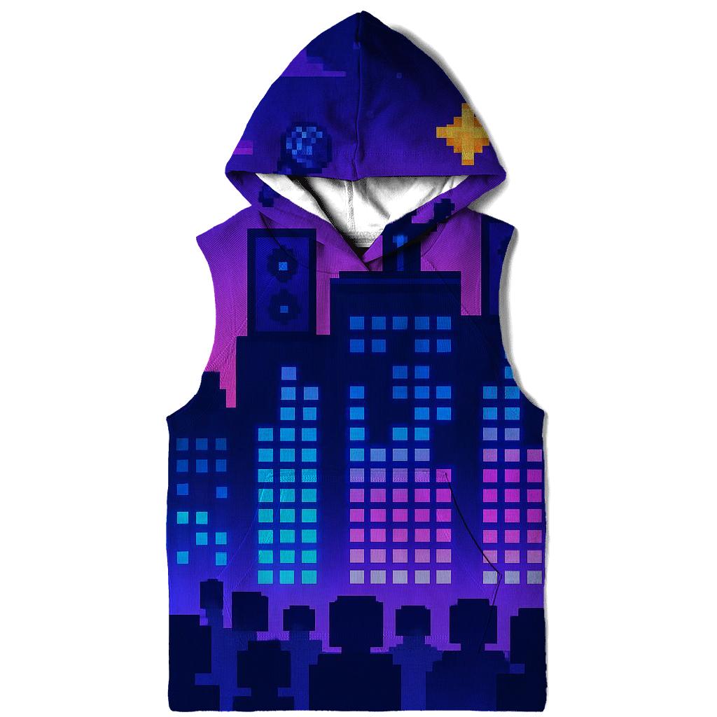 Pixel Concert Skyline premium hoodies