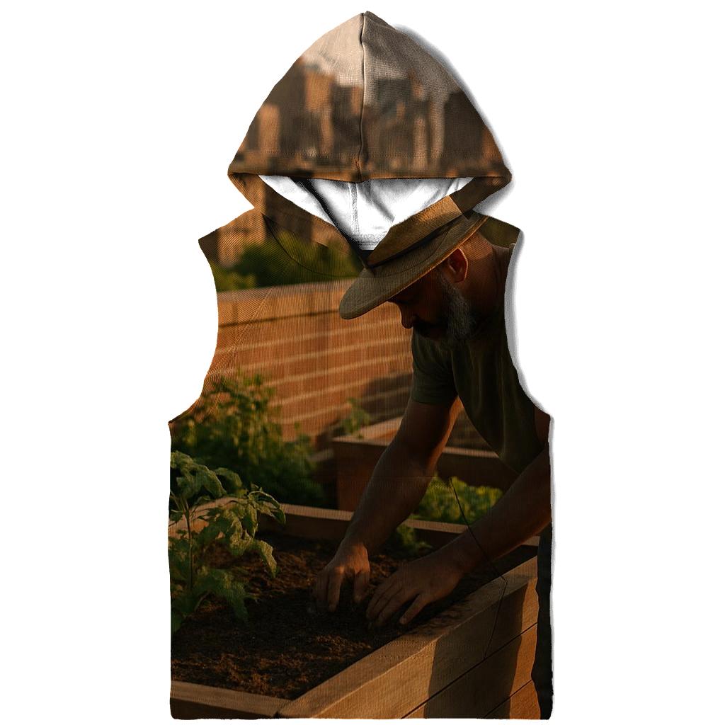 Harlem Rooftop Garden At Golden Hour hoodie styles