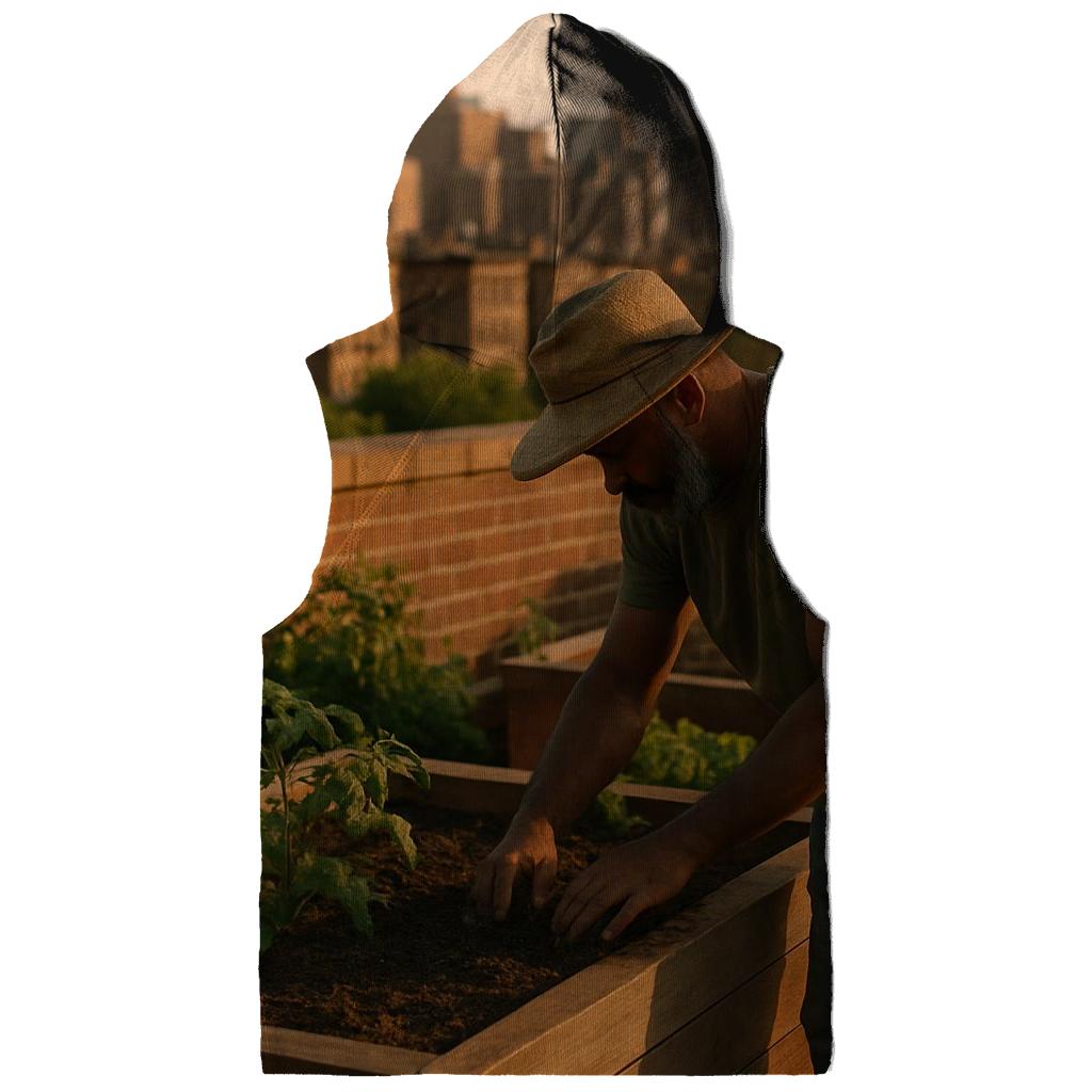 Harlem Rooftop Garden At Golden Hour hoodie styles