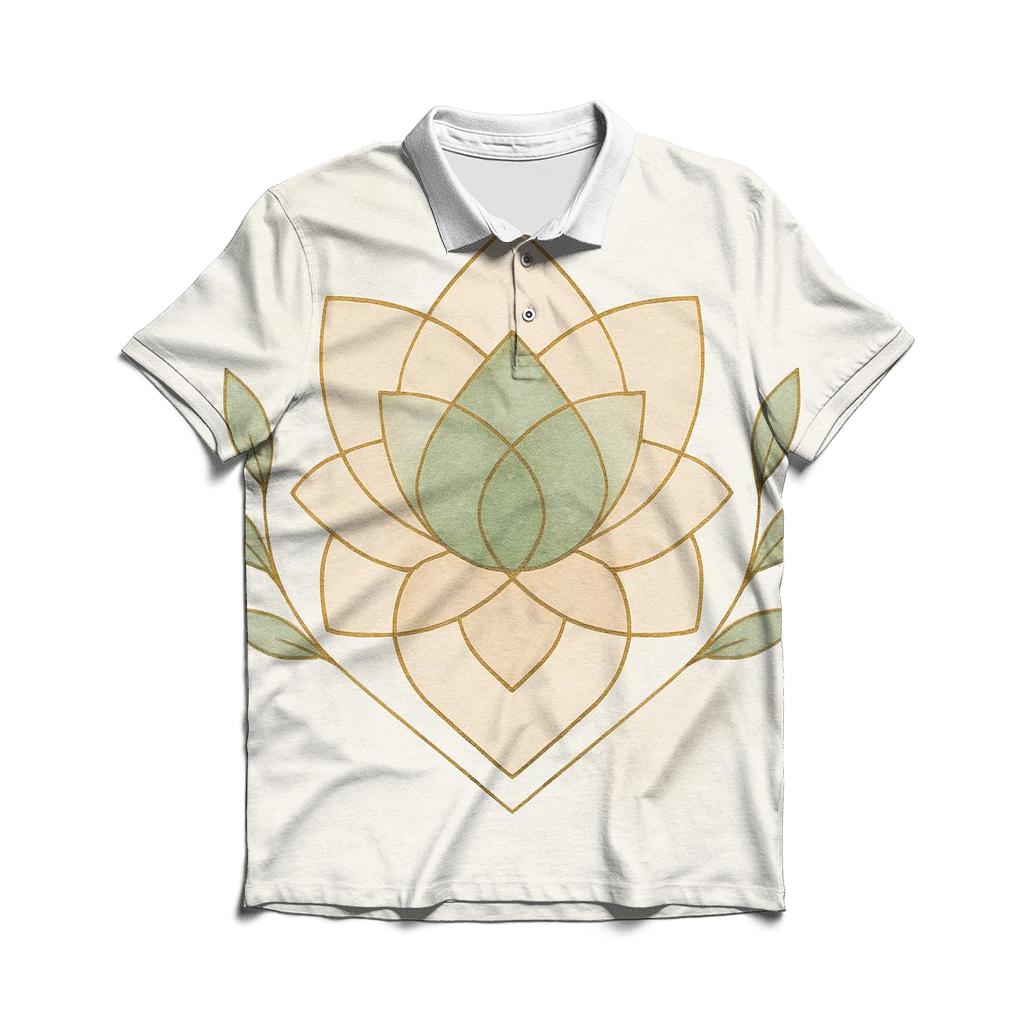 Organic Geometry Bloom stylish collar polo tees