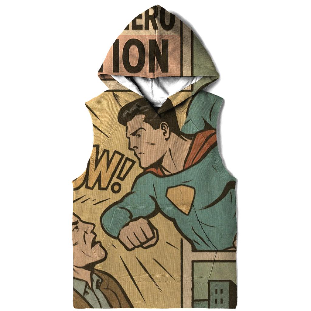 Faded Comic Strip Poster embroidered hoodies