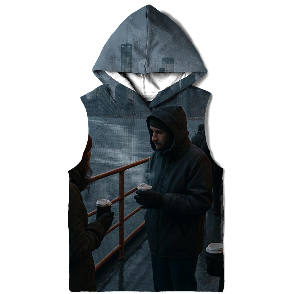 Winter Evening Ferry Crossing To Staten Island heavyweight hoodies
