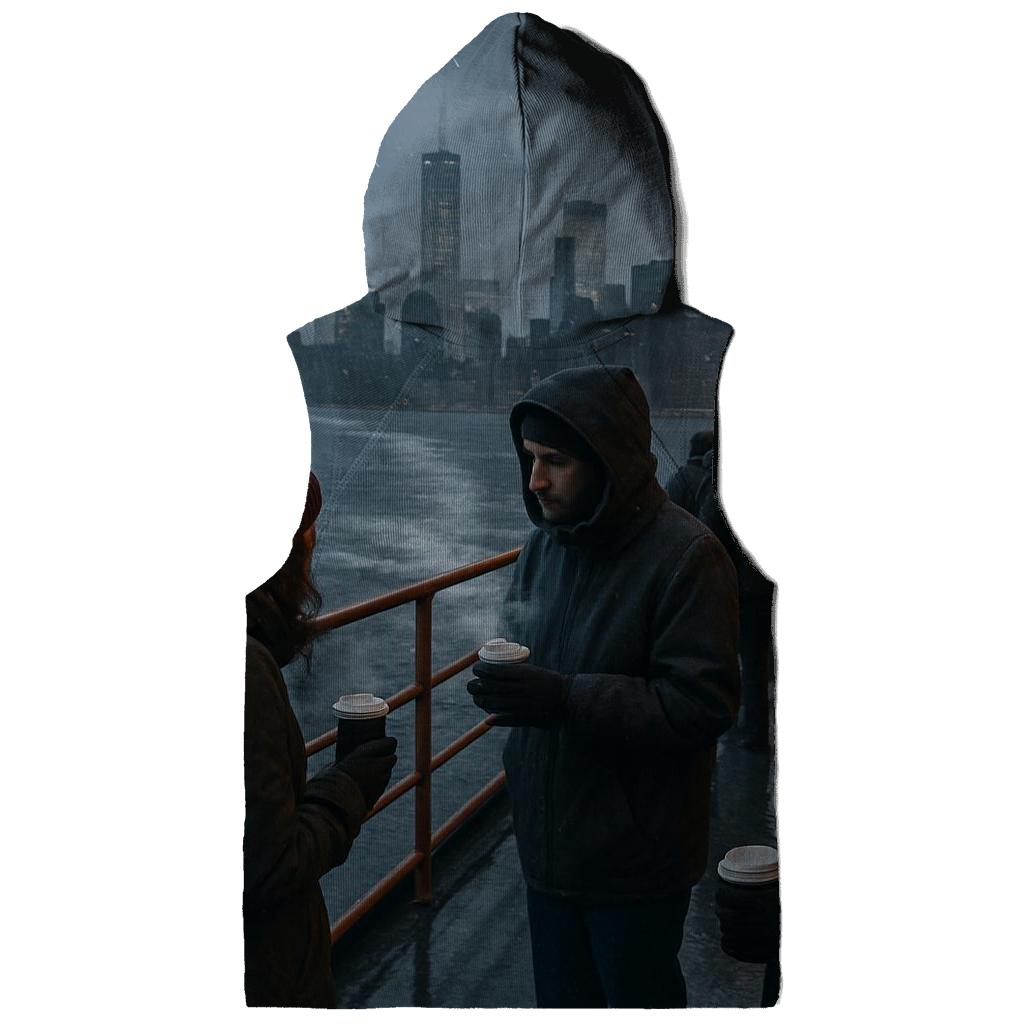 Winter Evening Ferry Crossing To Staten Island heavyweight hoodies