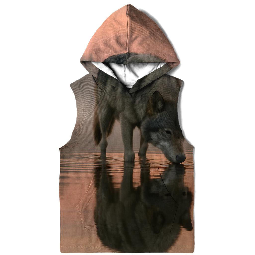 Lone Wolf River Reflection hoodies fashion