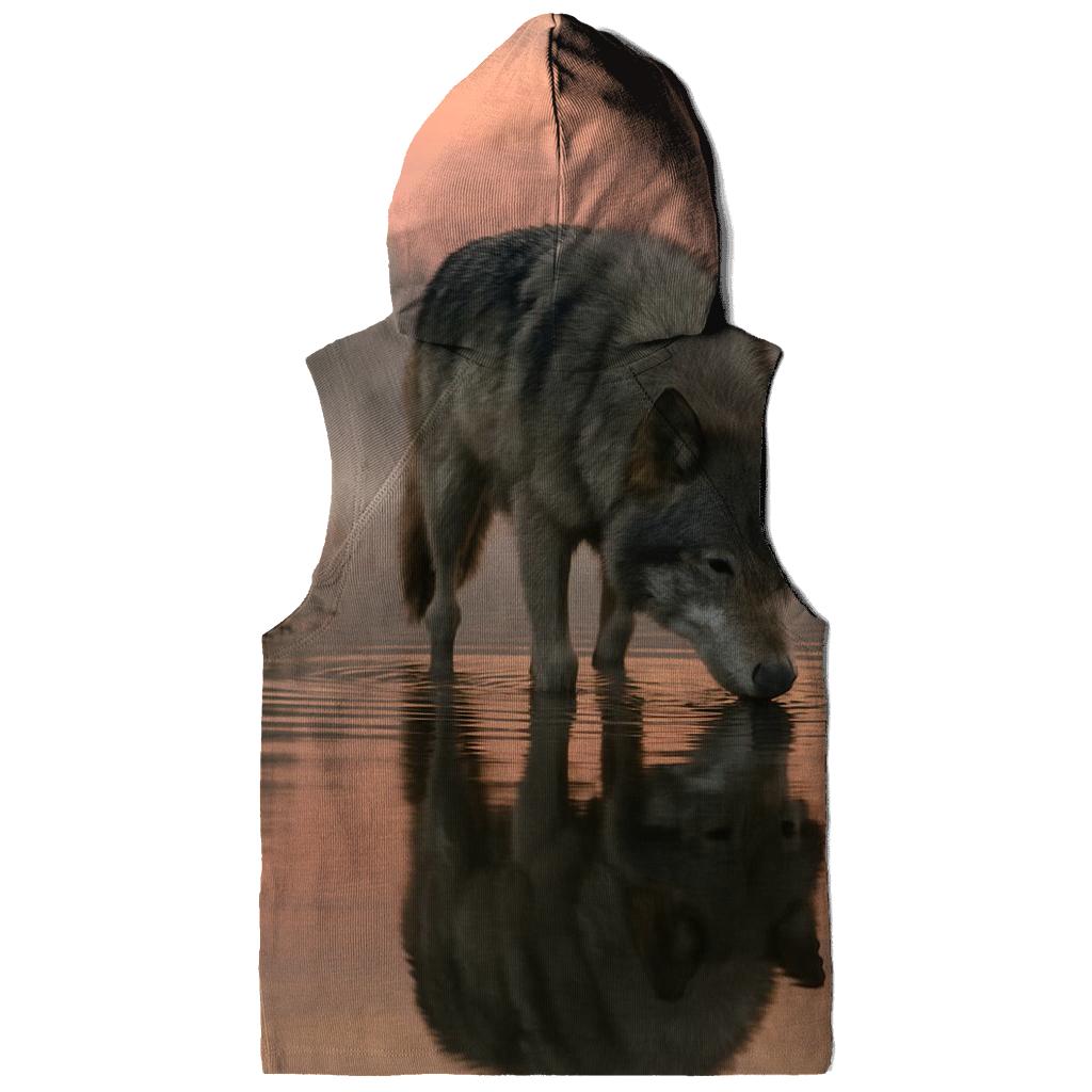 Lone Wolf River Reflection hoodies fashion