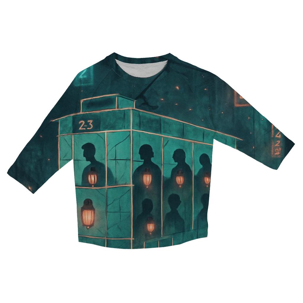 Ghost Train Boulevard printed three quarter sleeve shirts
