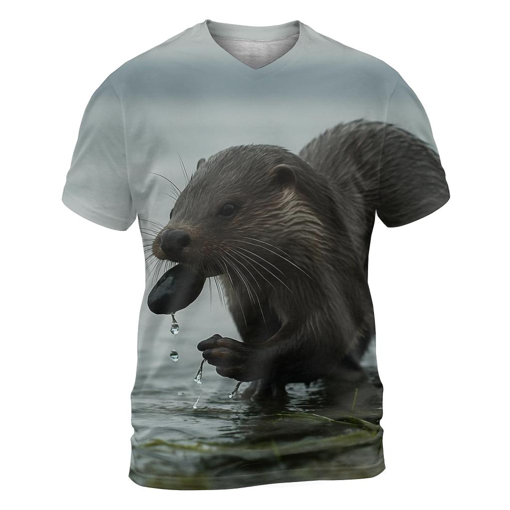 Estuary Stealth Eurasian Otter unique graphic print tees
