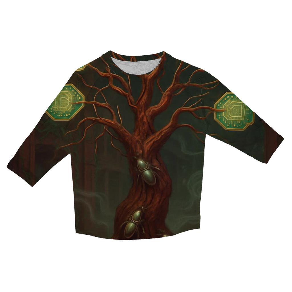 Circuit Tree Mechanica designer 3/4 sleeve blouses