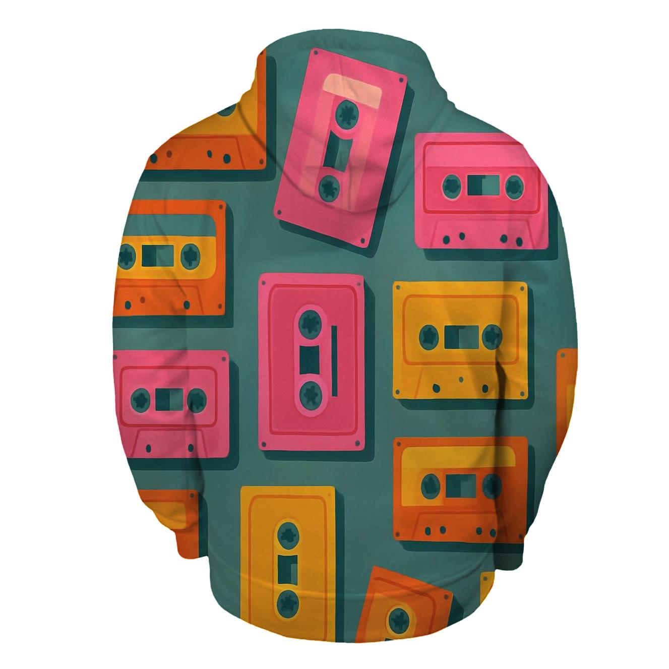 Cassette Echo Pattern pullover hoodies
