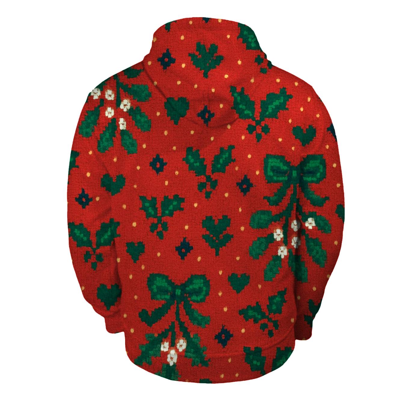 Merry Mistletoe Confetti Design printed hoodies
